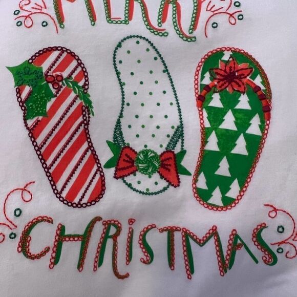 Coral Bay Merry Christmas Top-Size Small Petite - Picture 7 of 7